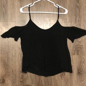 Black off the shoulder top